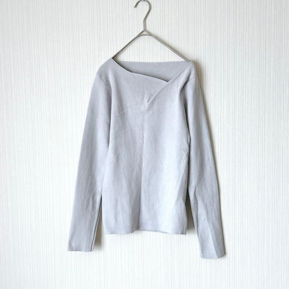 Oxfor Long Sleeve Knit Gray Light Blue